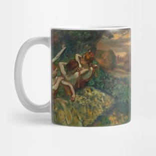 Edgar Degas Four Ballerina Dancers Orange Autumn fall Gift For art admirer Mug